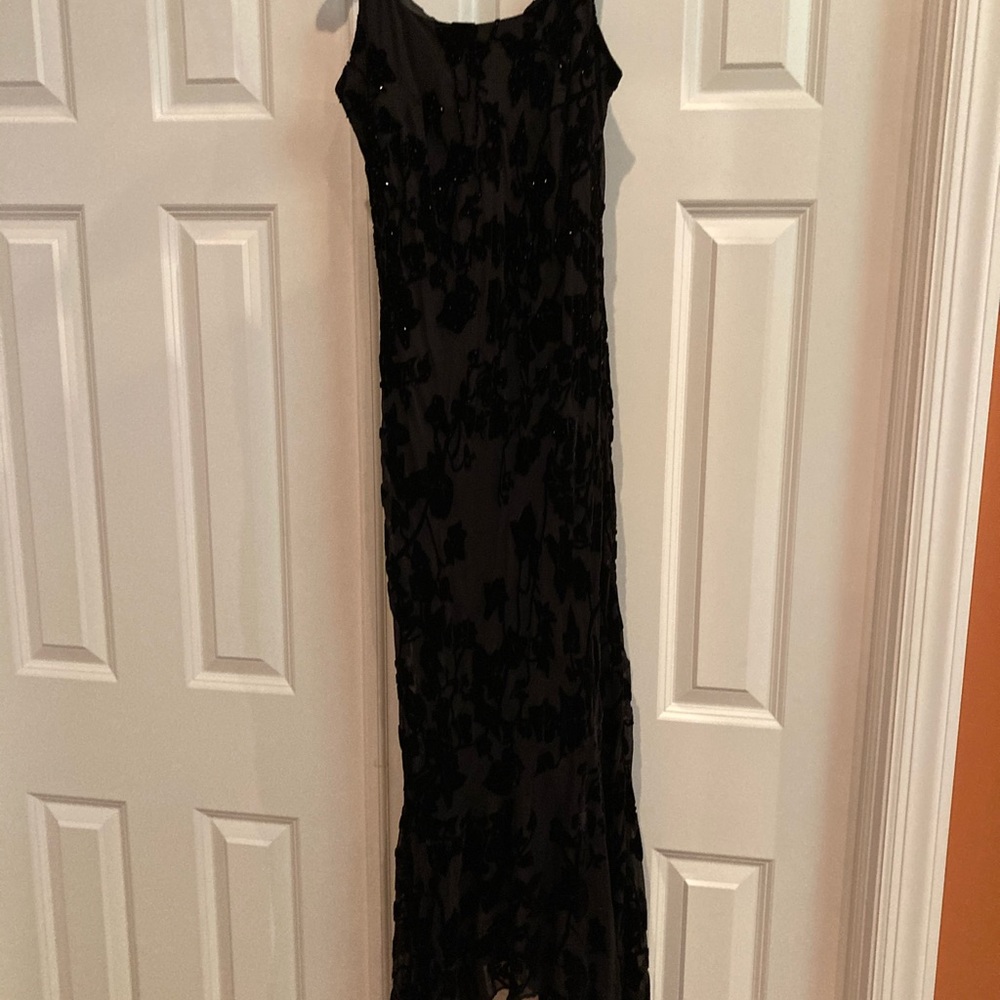 Burn out black dress